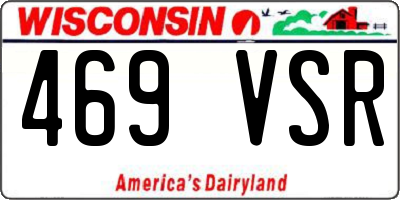 WI license plate 469VSR