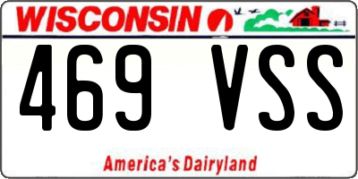 WI license plate 469VSS