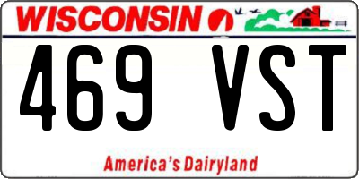 WI license plate 469VST