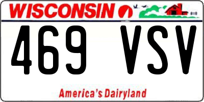 WI license plate 469VSV