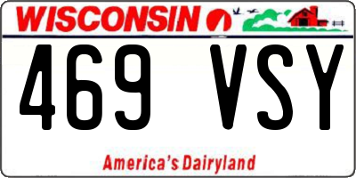 WI license plate 469VSY