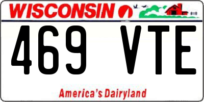 WI license plate 469VTE