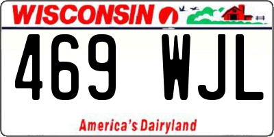WI license plate 469WJL