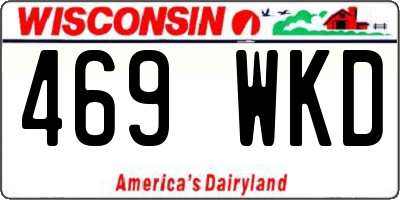 WI license plate 469WKD