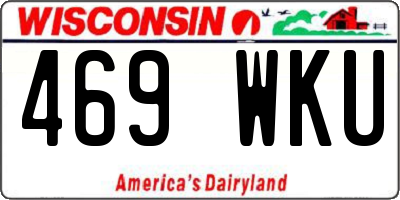 WI license plate 469WKU