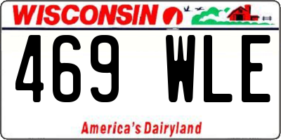 WI license plate 469WLE
