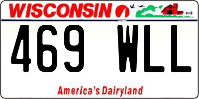 WI license plate 469WLL
