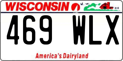 WI license plate 469WLX