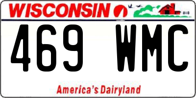 WI license plate 469WMC
