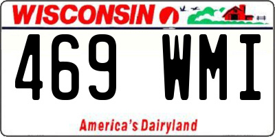 WI license plate 469WMI
