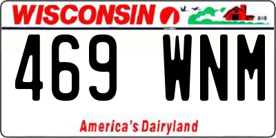 WI license plate 469WNM