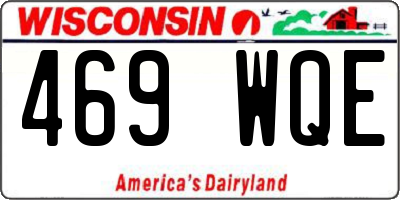 WI license plate 469WQE
