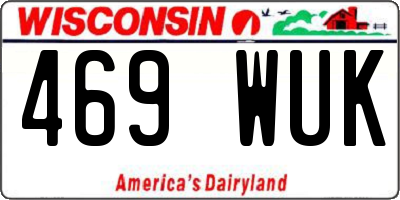 WI license plate 469WUK