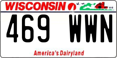 WI license plate 469WWN