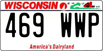WI license plate 469WWP