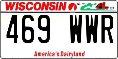 WI license plate 469WWR