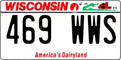 WI license plate 469WWS