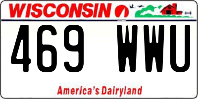 WI license plate 469WWU