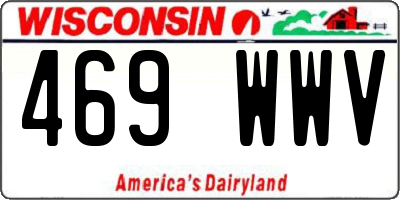 WI license plate 469WWV