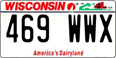 WI license plate 469WWX