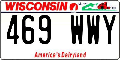 WI license plate 469WWY