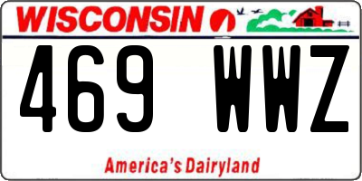 WI license plate 469WWZ