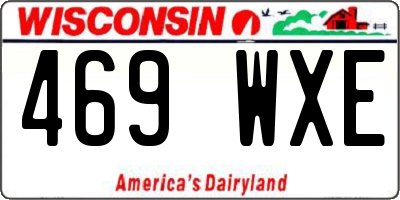 WI license plate 469WXE