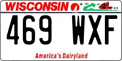 WI license plate 469WXF