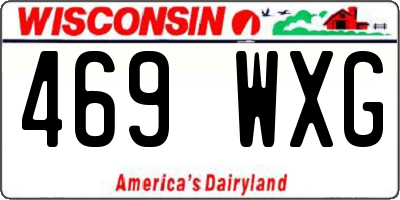 WI license plate 469WXG