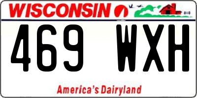 WI license plate 469WXH