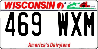 WI license plate 469WXM