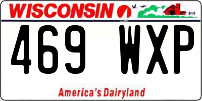WI license plate 469WXP