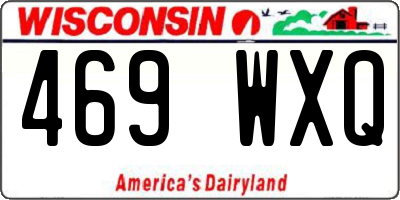 WI license plate 469WXQ