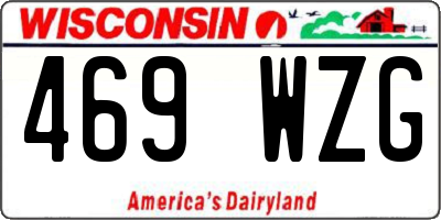 WI license plate 469WZG