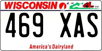 WI license plate 469XAS
