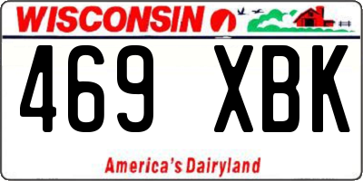 WI license plate 469XBK