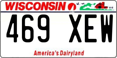 WI license plate 469XEW