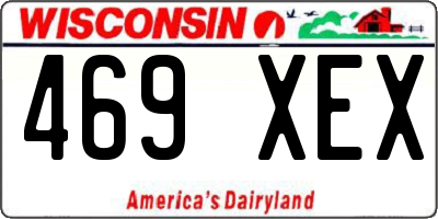 WI license plate 469XEX