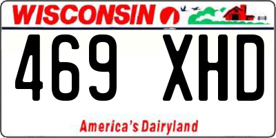 WI license plate 469XHD