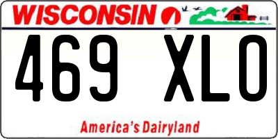 WI license plate 469XLO