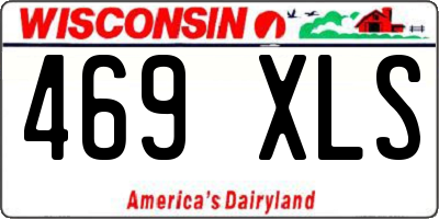 WI license plate 469XLS