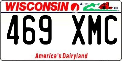 WI license plate 469XMC