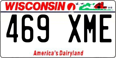 WI license plate 469XME