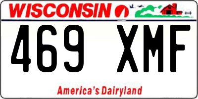 WI license plate 469XMF