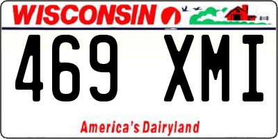 WI license plate 469XMI