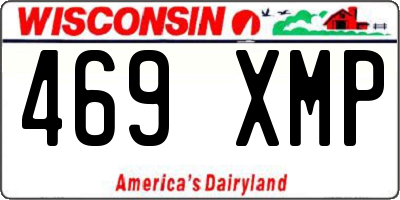 WI license plate 469XMP