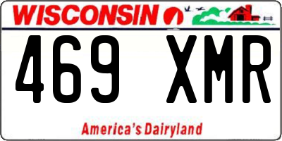 WI license plate 469XMR