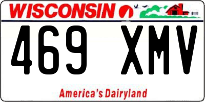 WI license plate 469XMV