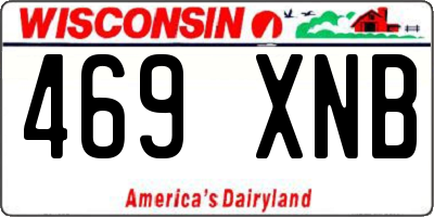 WI license plate 469XNB