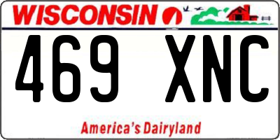 WI license plate 469XNC